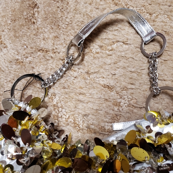 Cute little sequined purse. Zipper closure, short strap. Never used - Picture 4 of 4